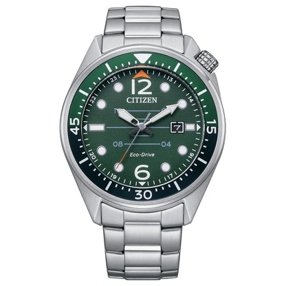 Citizen Orologio Uomo Eco Drive Seaplane Verde AW1715-86X