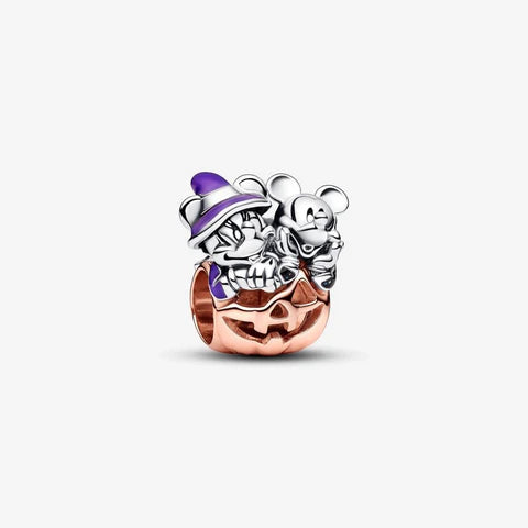 Pandora Charm Disney, Zucca di Halloween Mickey Mouse & Minnie