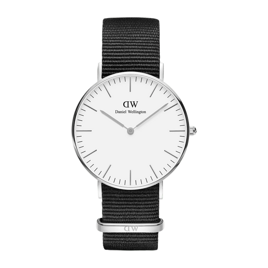 Daniel Wellington Orologio Classic Cornwall Silver Nero