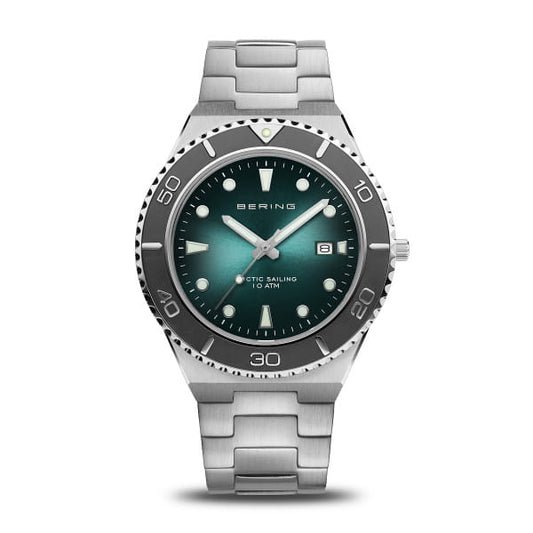 Bering Orologio Uomo Verde Artic Sailing