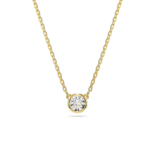 Swarovski Collana Pendente Dorata Punto Luce Imber