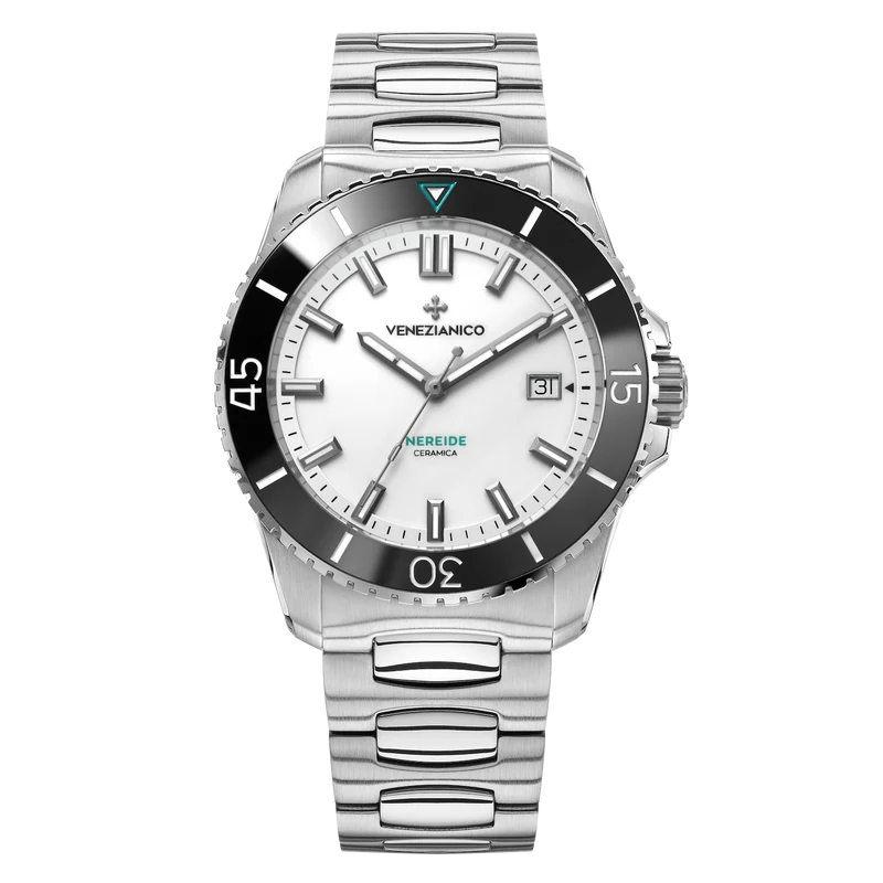 Venezianico Orologio Automatico Nereide Ceramica Bianco