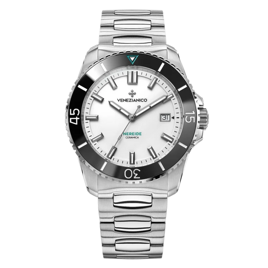 Venezianico Orologio Automatico Nereide Ceramica Bianco