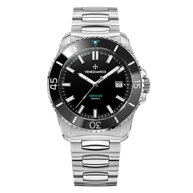 Venezianico Orologio Automatico Nereide Ceramica Nero