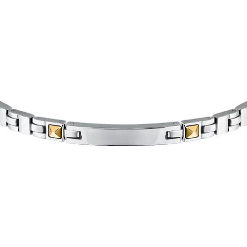 Morellato Bracciale con Targa e Dettagli Dorati