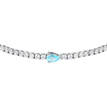 Morellato Bracciale Tennis con Zircone Azzurro A Goccia