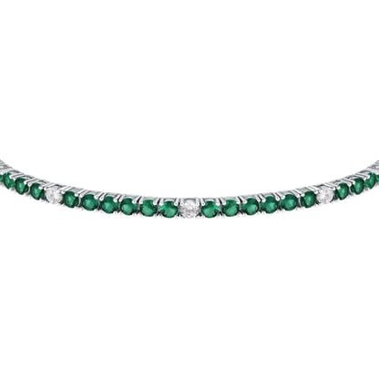 Morellato Bracciale Tennis con Zirconi Verdi e Bianchi