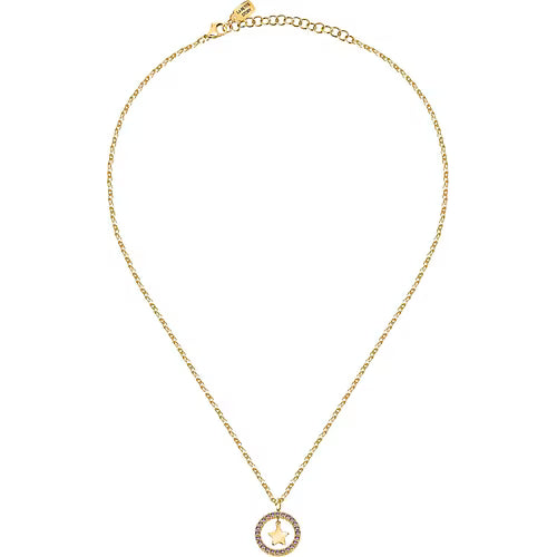 La Petite Story Collana Dorata Con Stella e Cerchio di Zirconi Viola