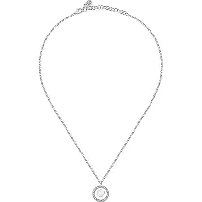 La Petite Story Collana Dorata Con Cuore e Cerchio di Zirconi Bianchi