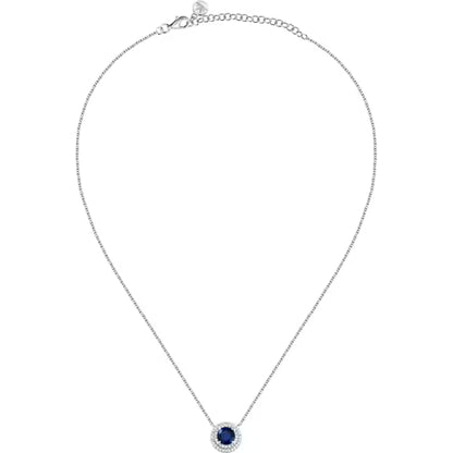 Morellato Collana con Zircone Blu e Giro di Zirconi Bianchi