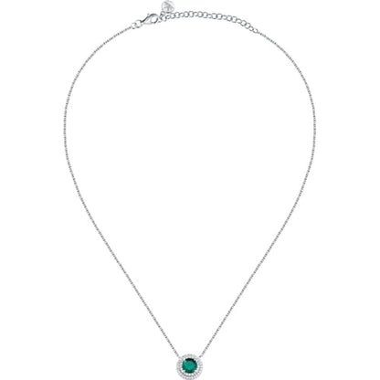 Morellato Collana con Zircone Verde e Giro di Zirconi Bianchi