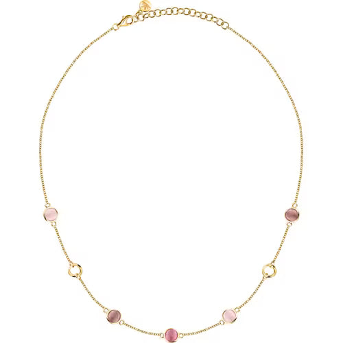 Morellato Collana Venezia Dorata con Pietre Rosa e Marroni