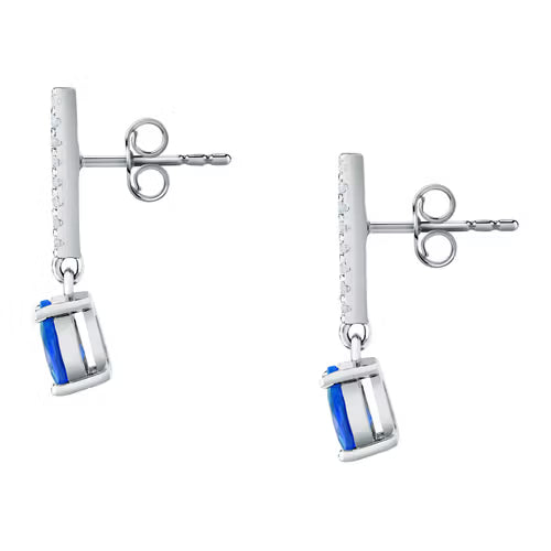 Morellato Orecchini Pendenti con Zircone Blu A Goccia
