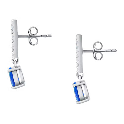 Morellato Orecchini Pendenti con Zircone Blu A Goccia