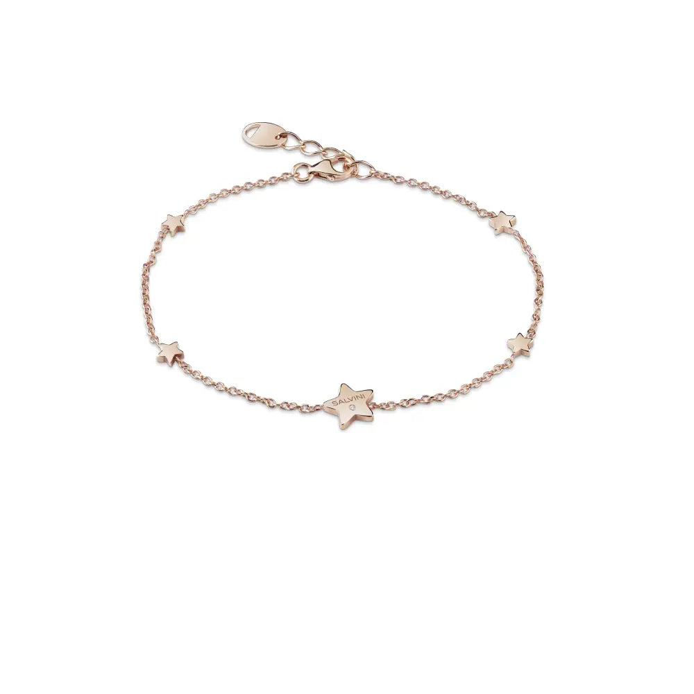 Salvini Bracciale Con Stelle e Diamante in Oro Rosa 9kt