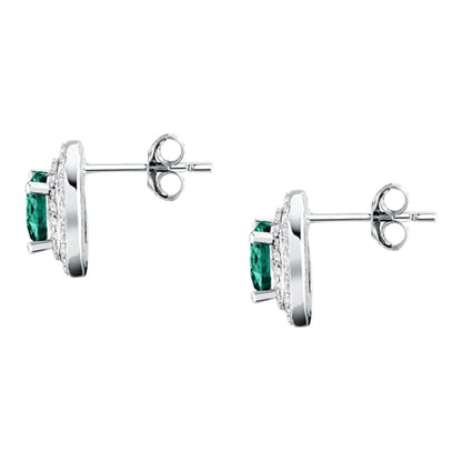 Morellato Orecchini con Zircone Verde e Giro di Zirconi Bianchi