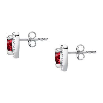 Morellato Orecchini Nobile Cuore con Zircone Rosso