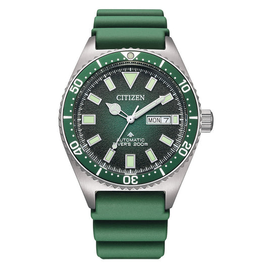 Citizen Orologio Uomo Diver's Automatic 200 mt Verde NY0121-09X