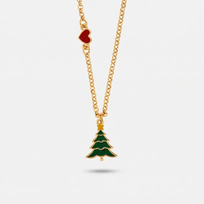 BySimon Collana in Metallo Albero di Natale