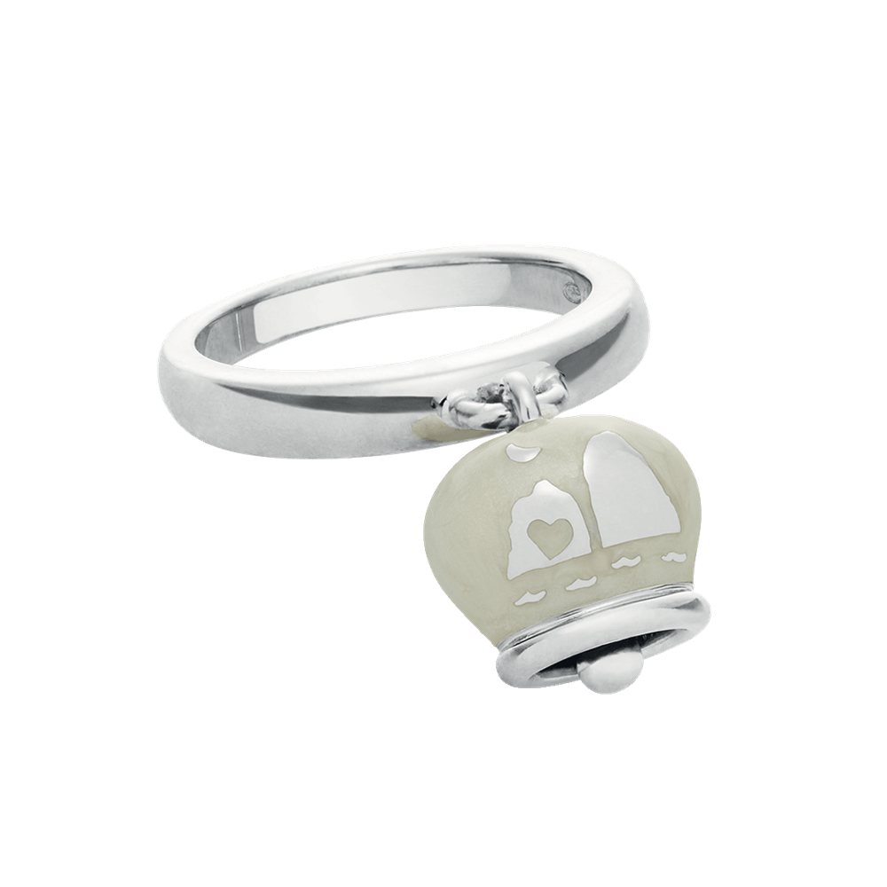 Chantecler Et Voilà Anello Campanella Bianca Con Faraglioni