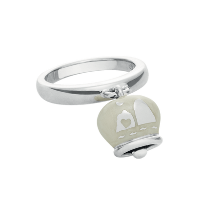 Chantecler Et Voilà Anello Campanella Bianca Con Faraglioni