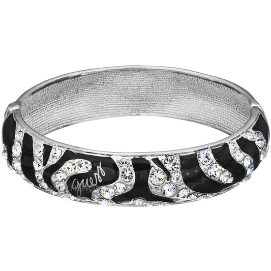 Guess Bracciale Argento e Nero Animalier