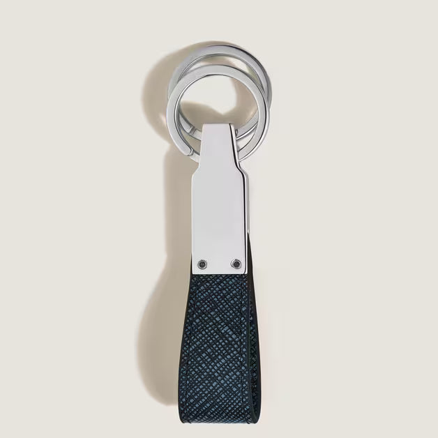 Montblanc Portachiavi in Pelle Sartorial Blu 220397