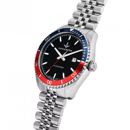 Lucien Rochat Orologio Da Uomo Automatico Léman Blu E Rosso