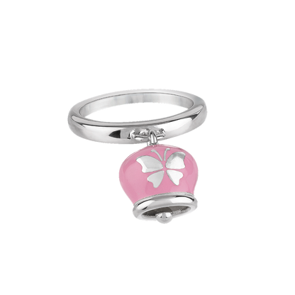 Chantecler Et Voilà Anello Campanella Rosa Con Farfalla