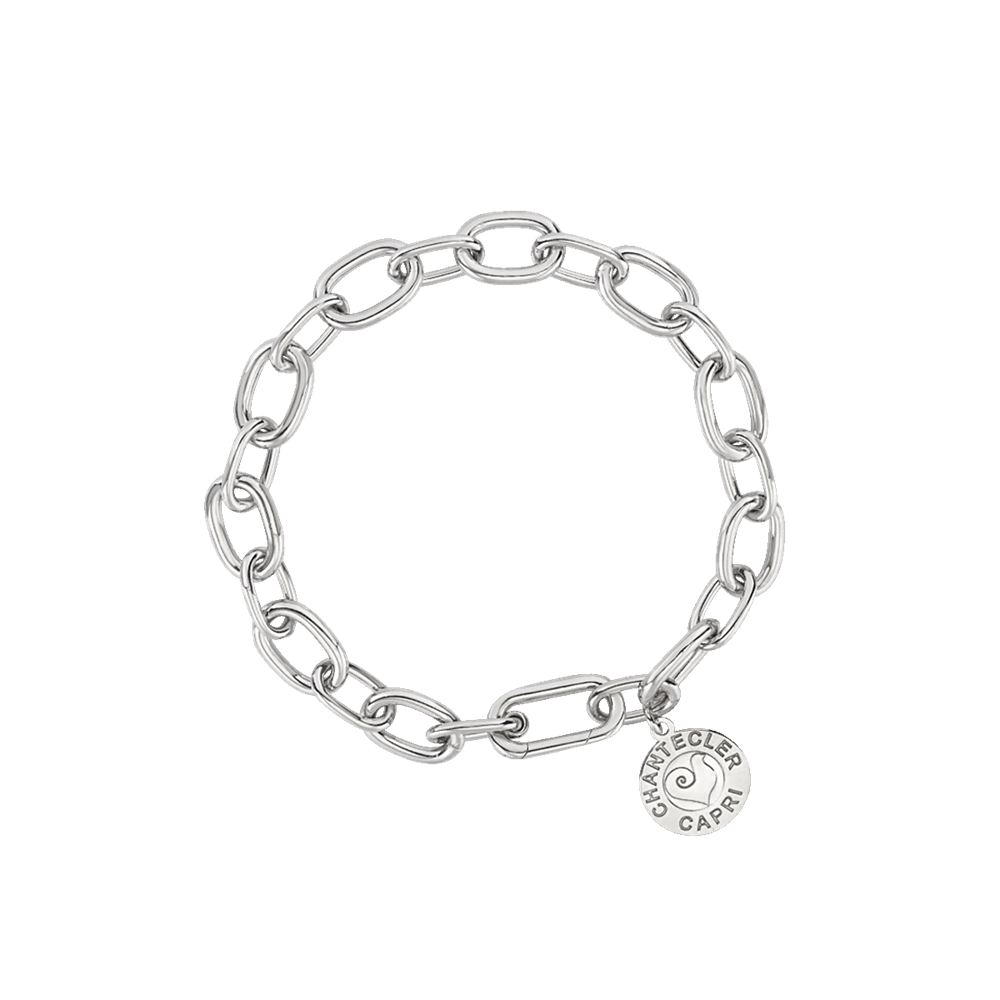 Chantecler Et Voilà Accessori Bracciale Multicharms In Argento Maglie Ovali
