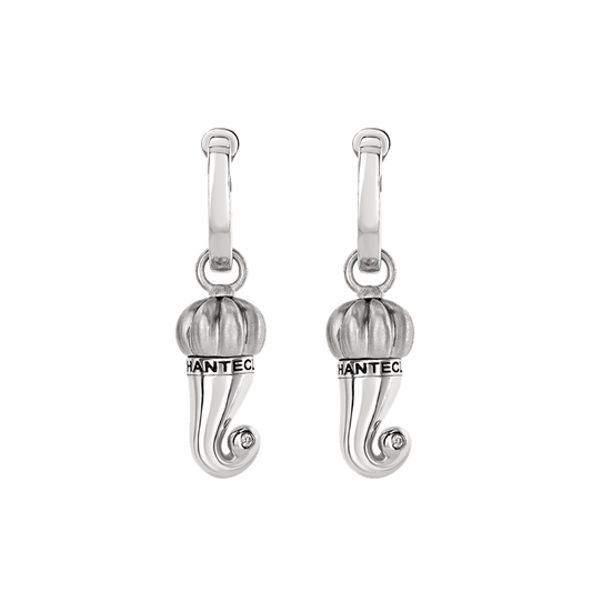 Chantecler Et Voilà Orecchini Corno in Argento con Diamanti