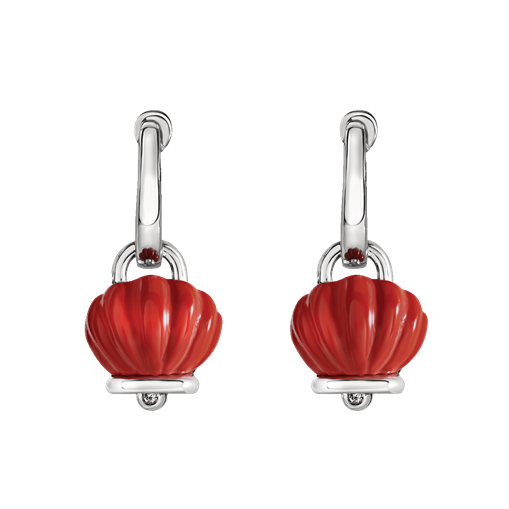 Chantecler Et Voilà Orecchini Campanella Capriness Conchiglia Rossa