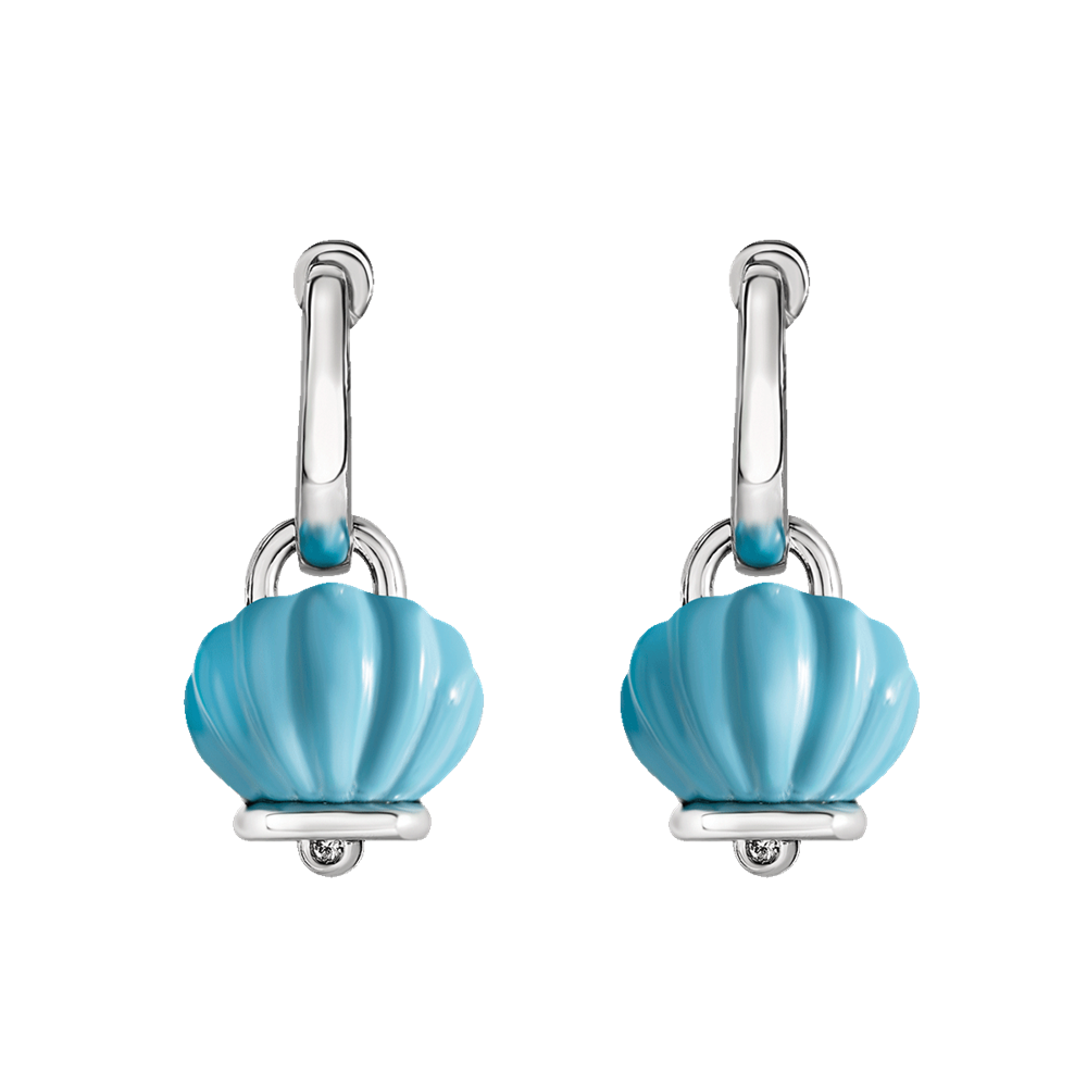 Chantecler Et Voilà Orecchini Campanella Capriness Conchiglia Turchese