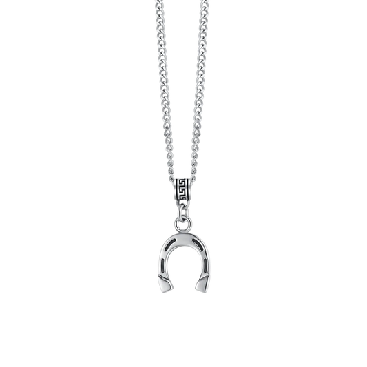 Luca Barra Collana Ferro di Cavallo +Bracciale Nero