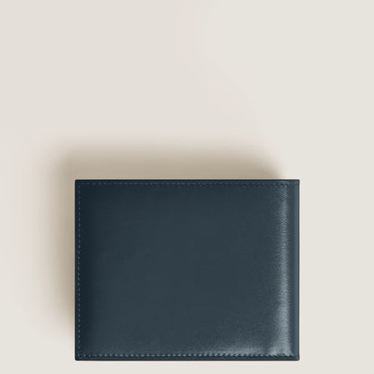 Montblanc Portafoglio 6 Tasche in Pelle Blu Meisterstück 220446
