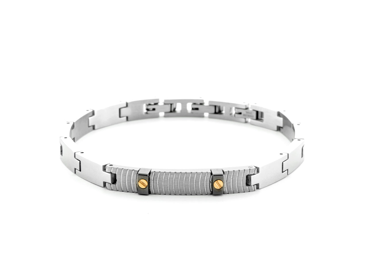 Cesare Paciotti 4Us Bracciale Uomo Con Inserti In Oro 18kt