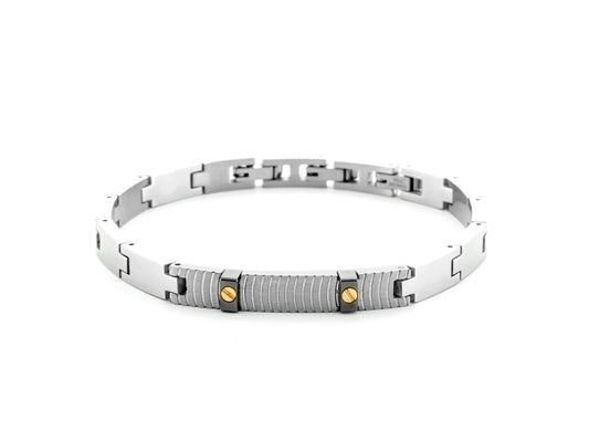 Cesare Paciotti 4Us Bracciale Uomo Con Inserti In Oro 18kt