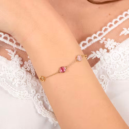 Morellato Bracciale Venezia Dorato con Pietre Rosa e Marroni