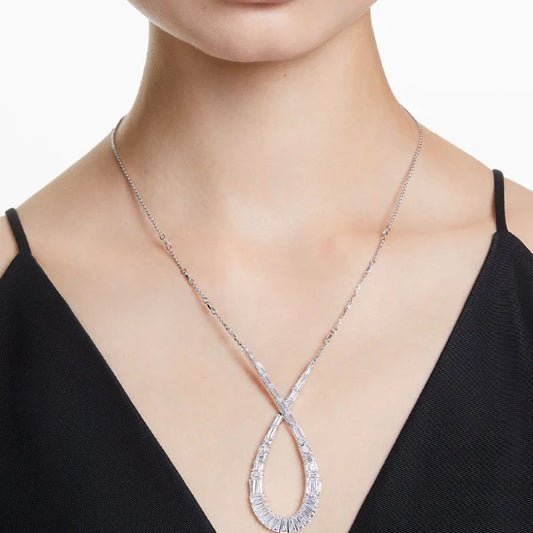 Swarovski Collana Hyperbola Pendente Con Goccia Di Cristalli