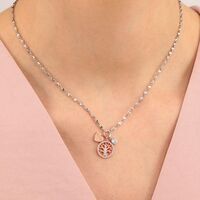 La Petite Story Collana con Albero della Vita Rosato e Cuore