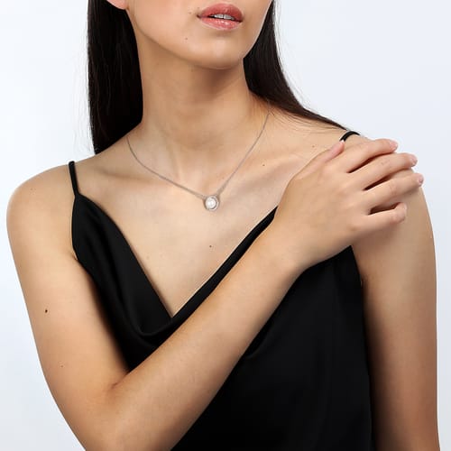 Morellato Collana con Perla e Cristalli Bianchi