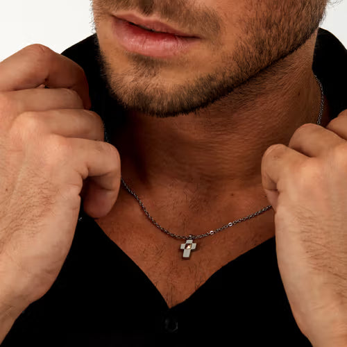 Morellato Collana con Croce e Dettaglio Dorato