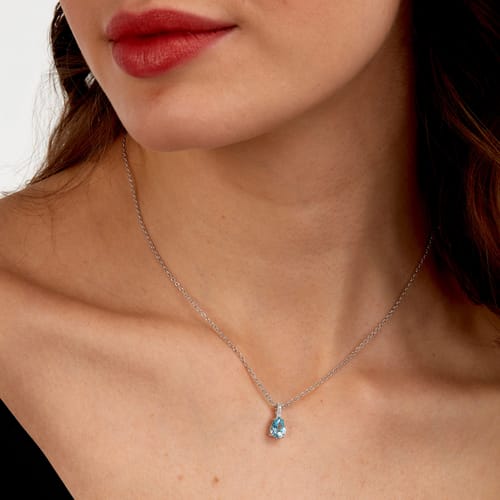 Morellato Collana con Zircone Azzurro A Goccia