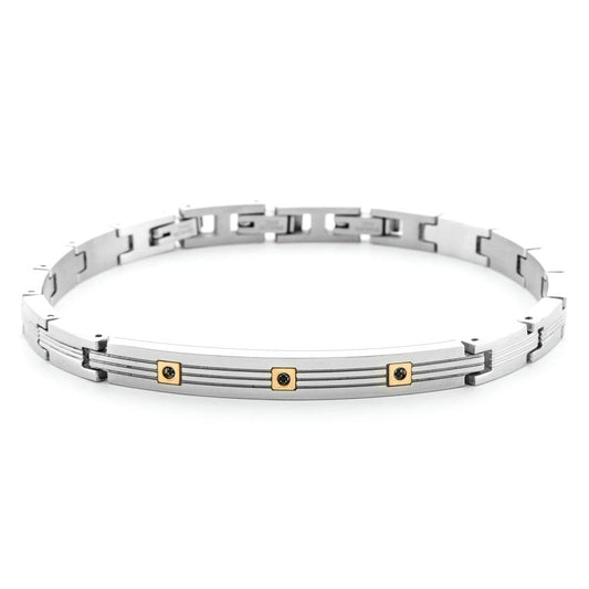 Cesare Paciotti 4Us Bracciale Uomo Con Inserti In Oro 18kt