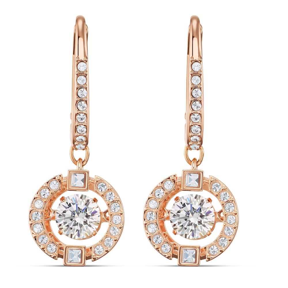 Swarovski Orecchini Sparkling Pendenti Oro Rosa