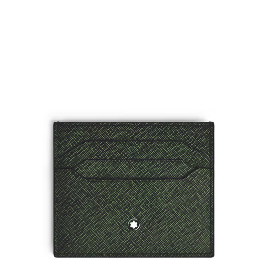 Montblanc Portacarte 6 Tasche in Pelle Sartorial Kaki 220390