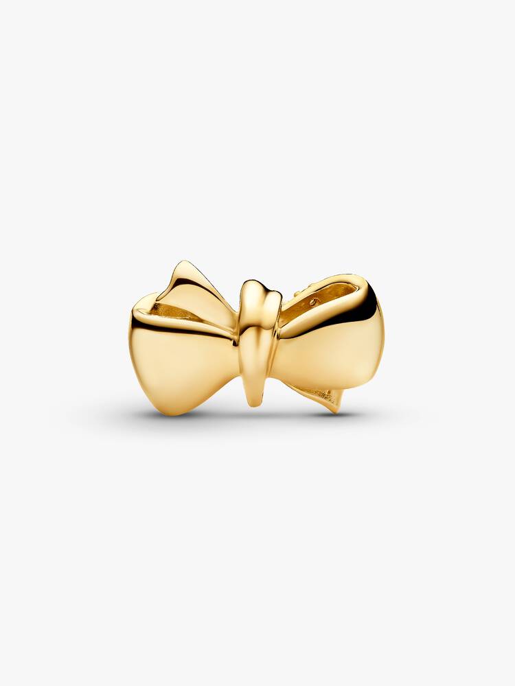 Pandora Charm Fiocco Dorato con Zirconi