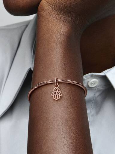 Pandora Charm Mano di Fatima Protettiva Oro Rosa