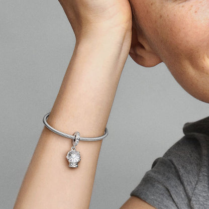 Pandora Charm Pendente Vetro di Murano Sfera Natalizia