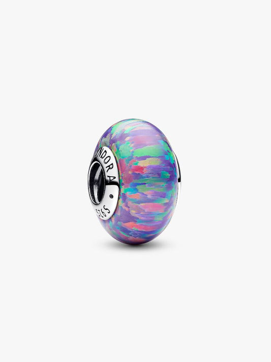 Pandora Charm In Vetro di Murano Viola Opalescente